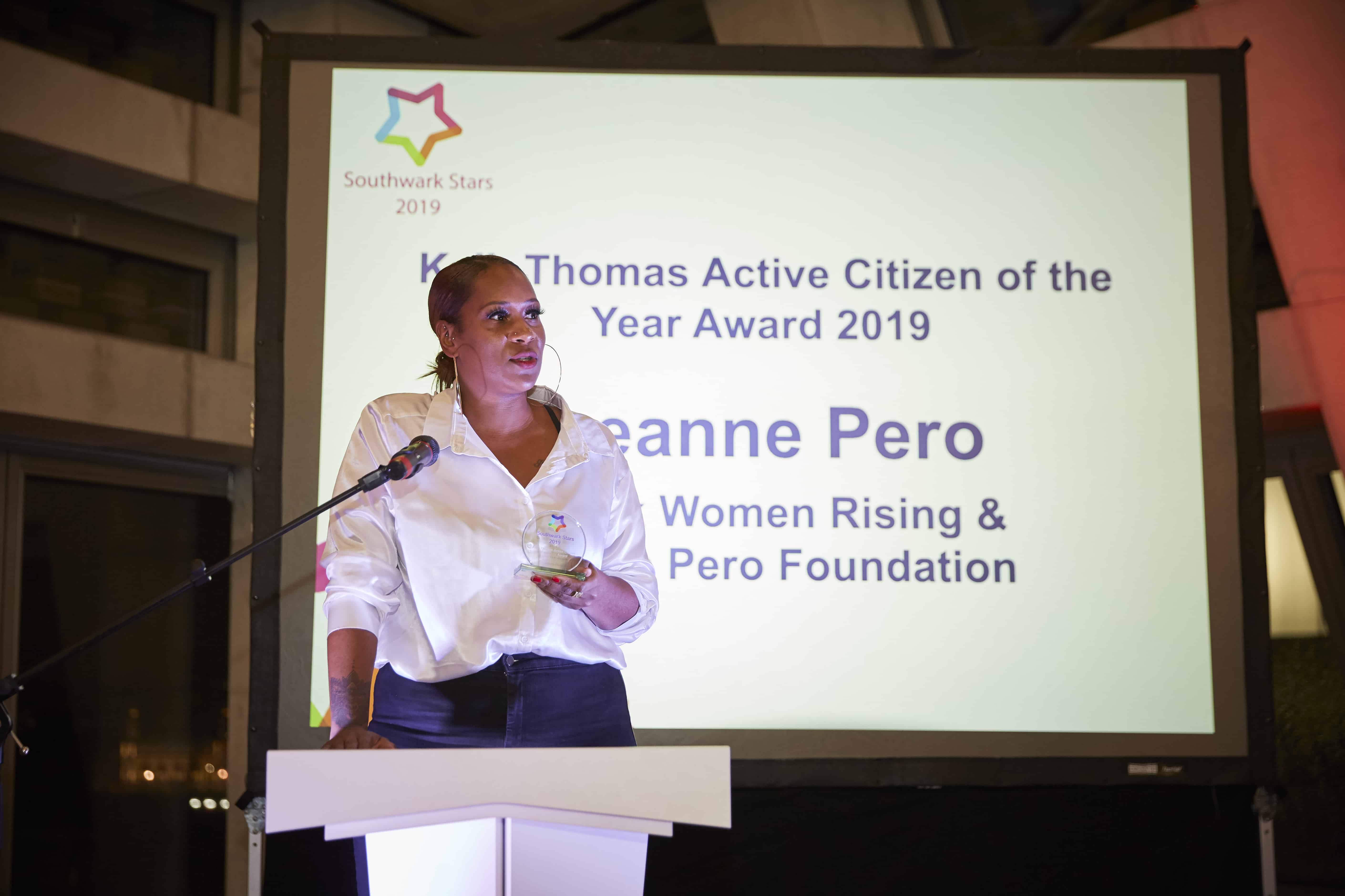Thomas Keib Active Citizen of the Year Award winner Leanne Pero