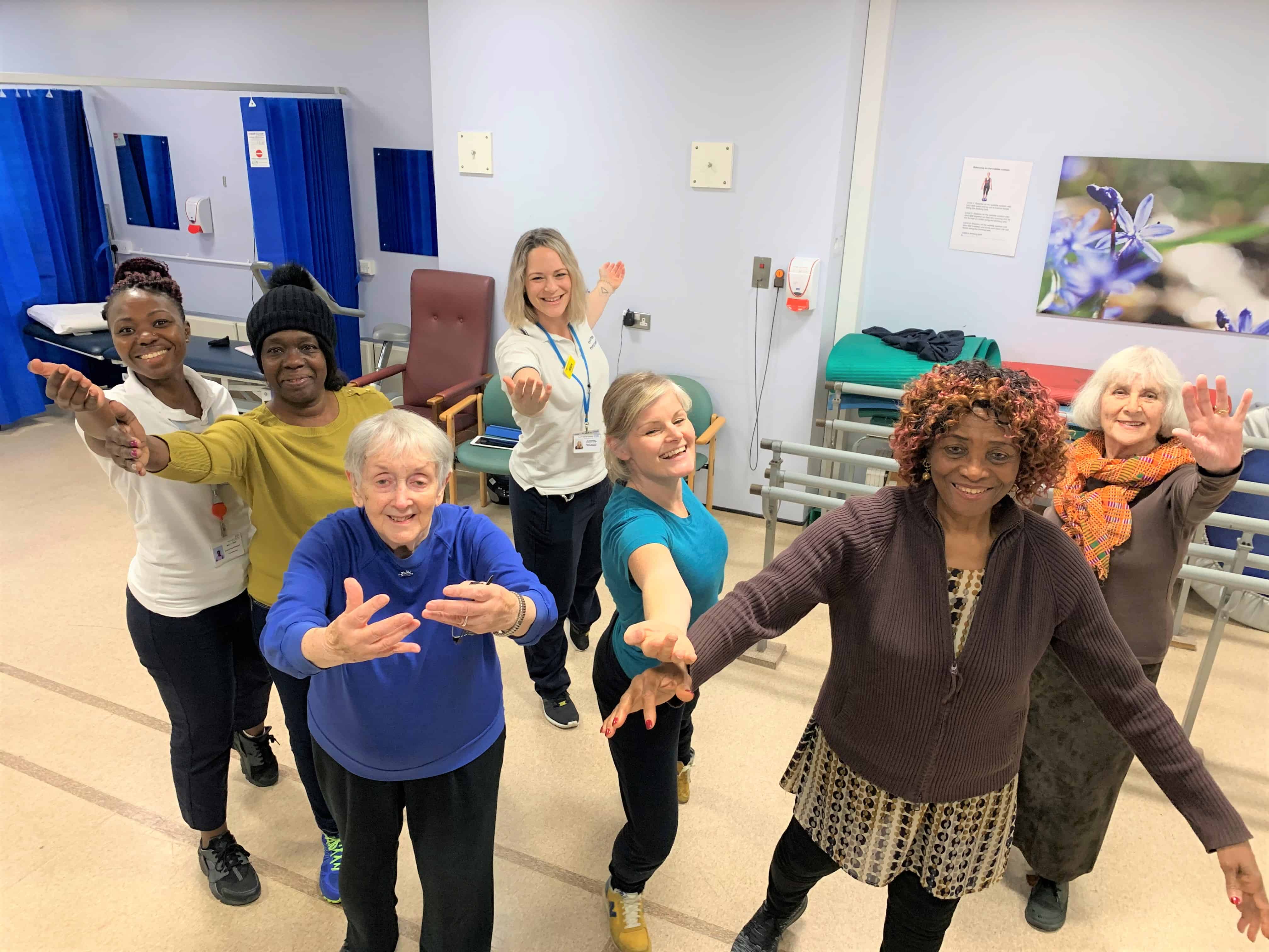 OAPs pictured at the dance classes