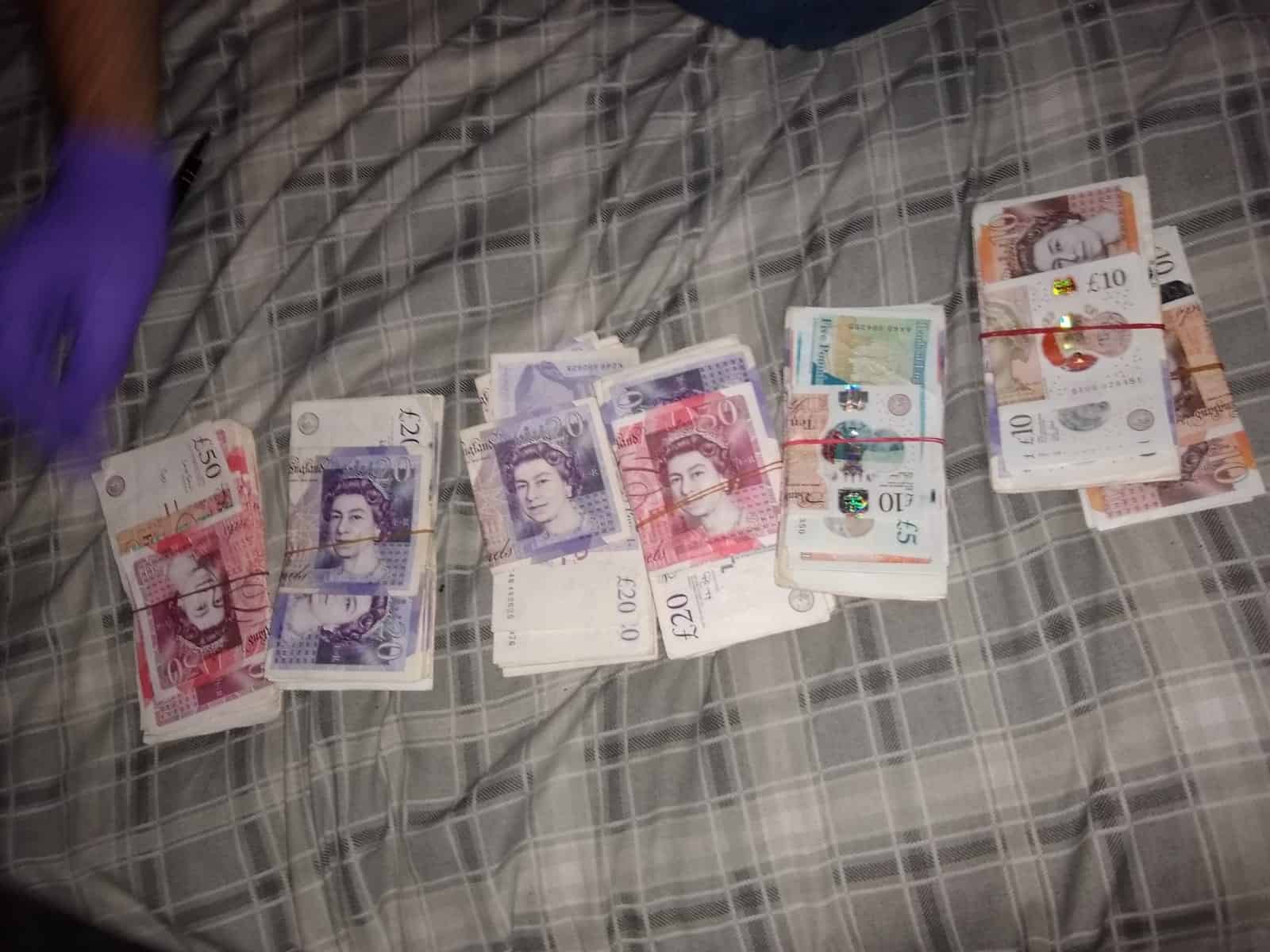 Some of the cash recovered at Dan-Othman's address