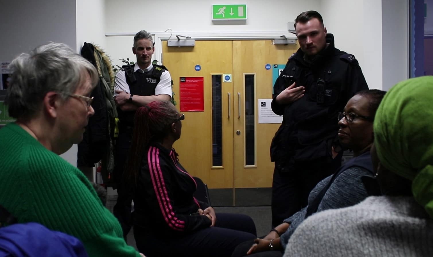 Fed-up residents staged the sit-in protest after their Zumba class was cancelled