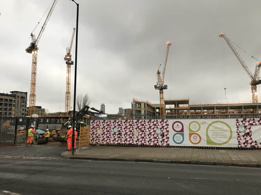 The 'package A site of the Aylesbury development, on Albany Road, pictured in January 2020.