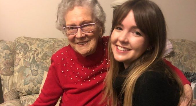 Margaret (94) and Grace (30), who met through the charity. Keeping friends like them in touch over video and the phone will help protect older people from Coronavirus and loneliness during the next three months.