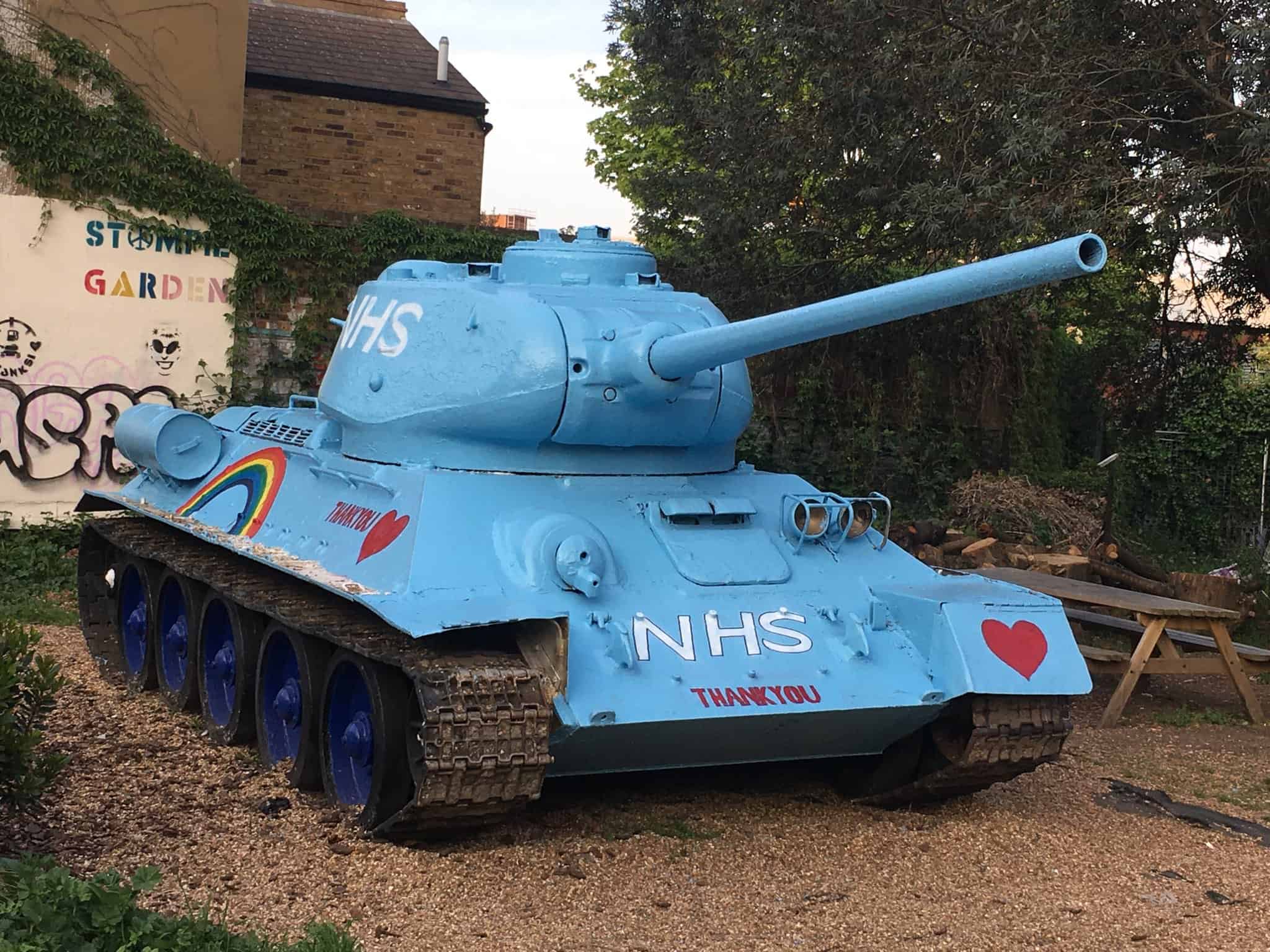 Tanks to the NHS! Iconic Bermondsey tank given makeover to thank