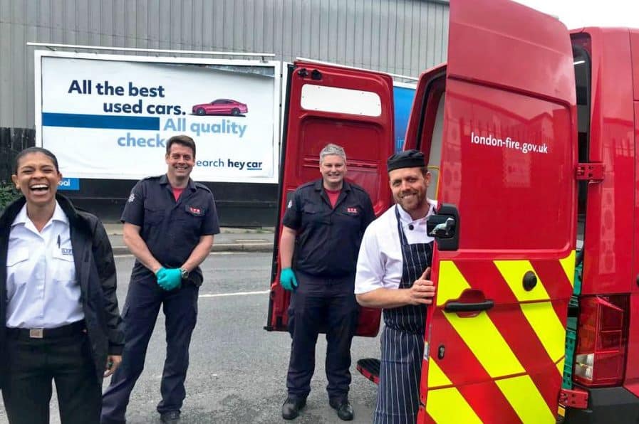 Southwark's firefighters help out with food deliveries