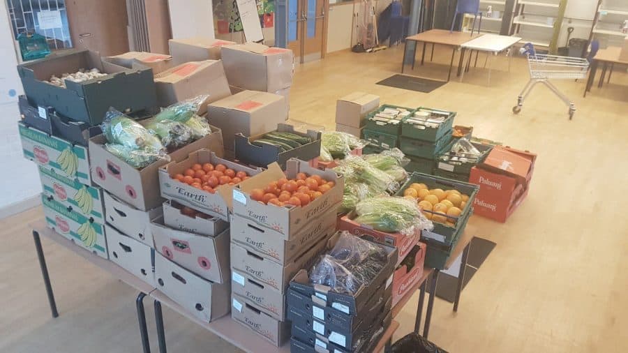 Food donations at Pembroke House during lockdown in April