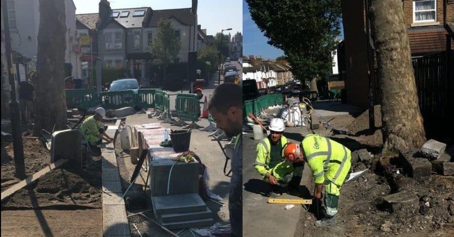 Pavement widening (credit: Southwark Council)