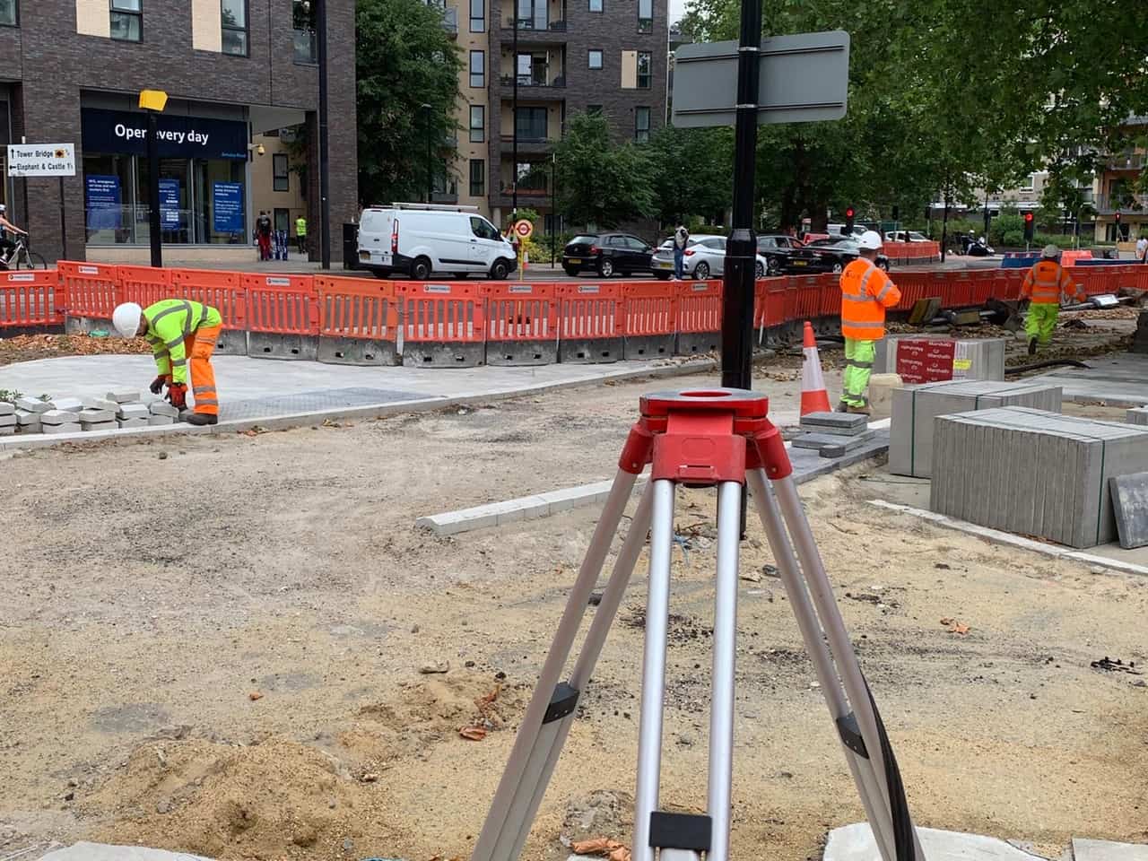 Construction has restarted on Bermondsey's Jamaica Road