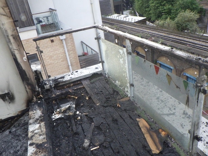The Deptford fire was caused by a BBQ being used on a balcony