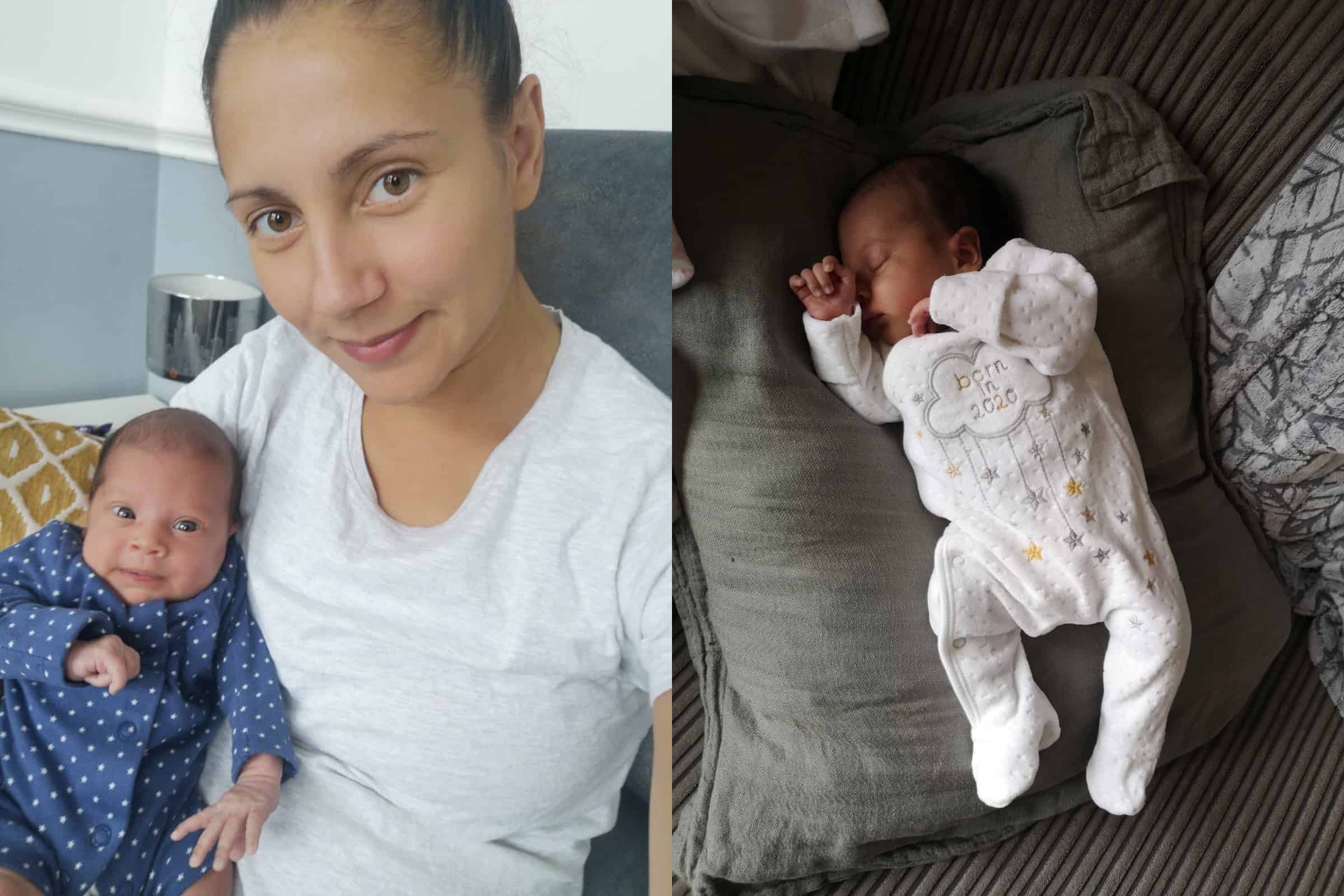 Left: mum Rachel with baby Phoenix and right, her daughter who was born weighing 4lb 4oz