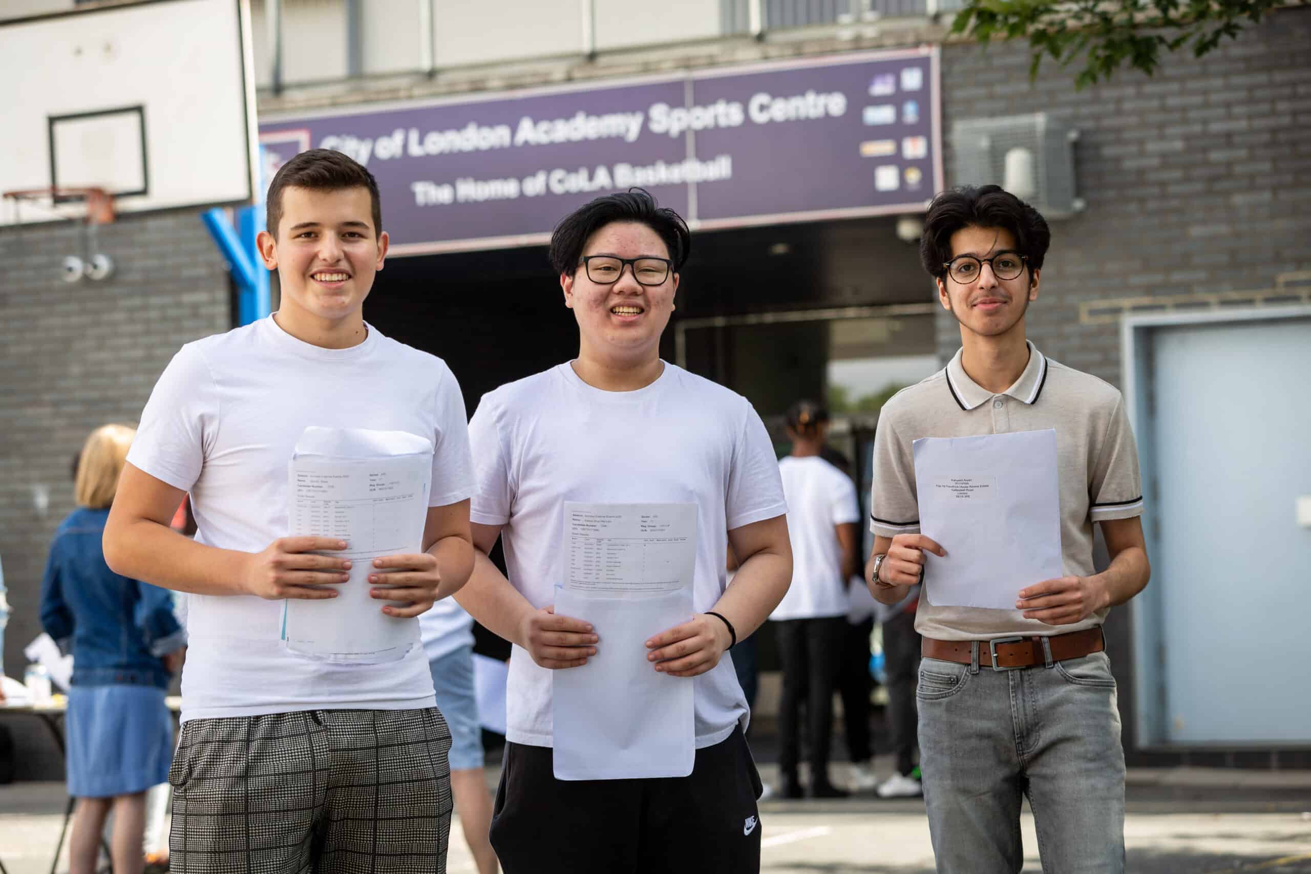 Pupils celebrate their results at Bermondsey's City of London Academy