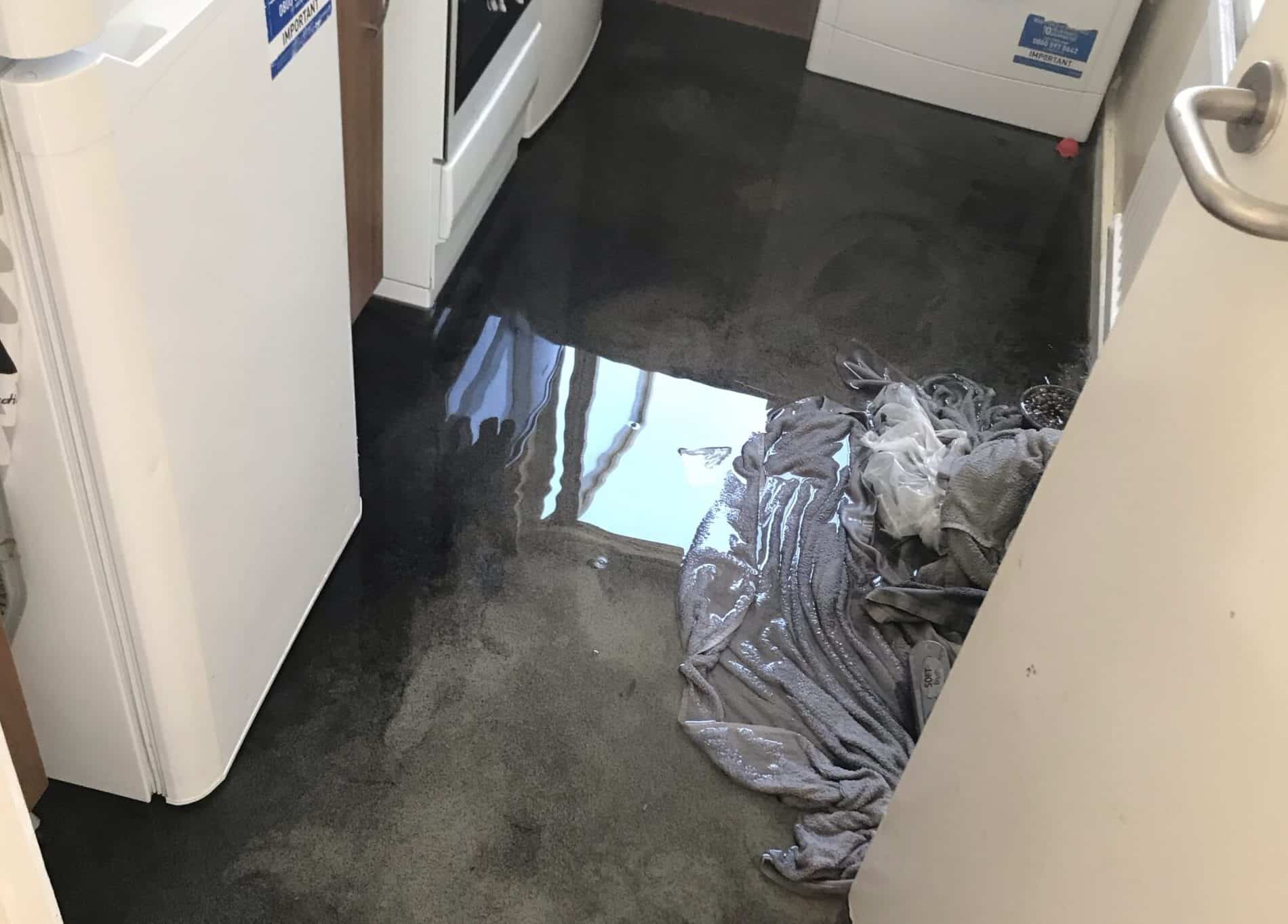 One resident shared the scale of the leak in her flat