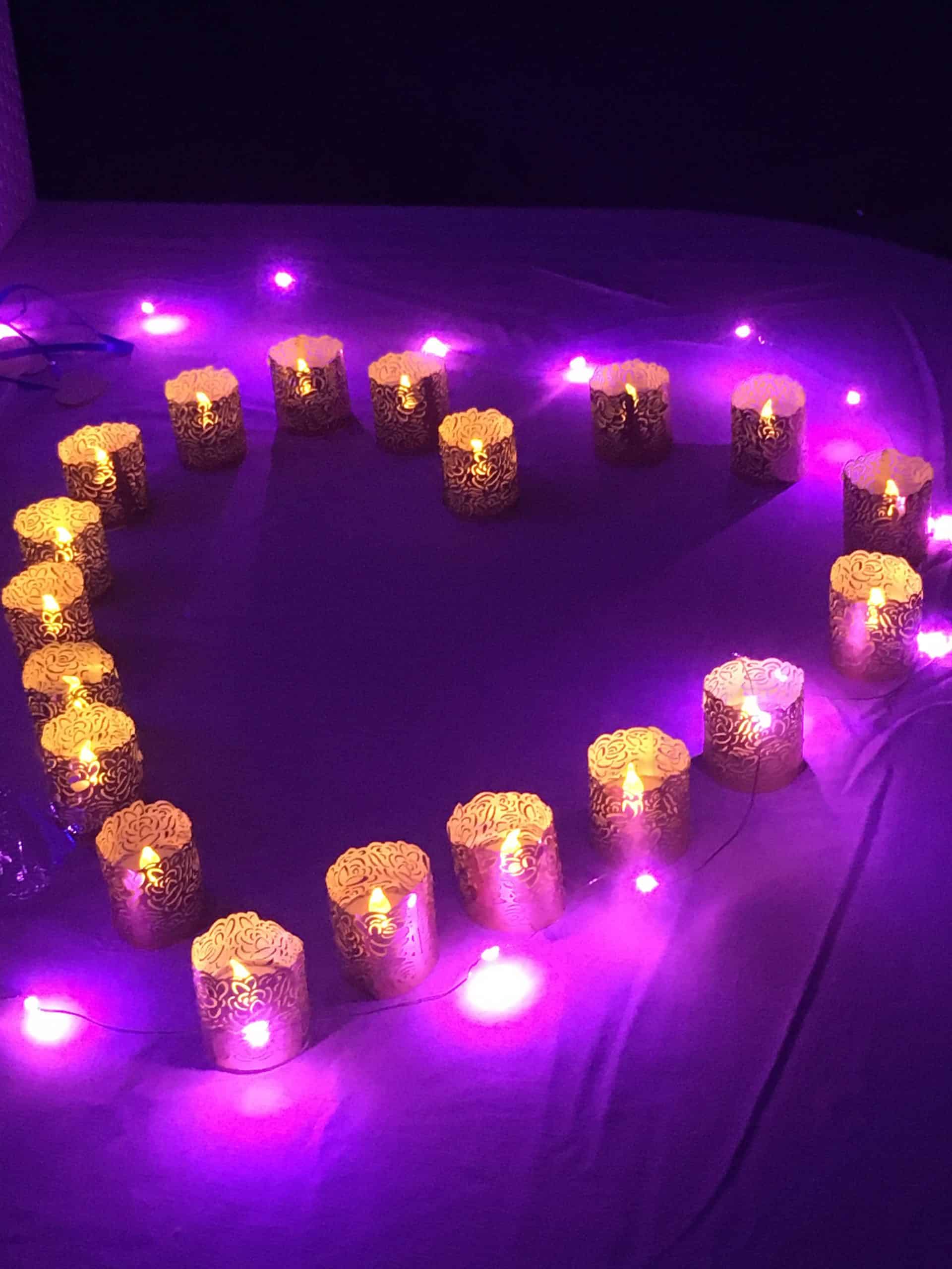 Candles at a special service during baby loss awareness week at Guy's and St Thomas' NHS Trust