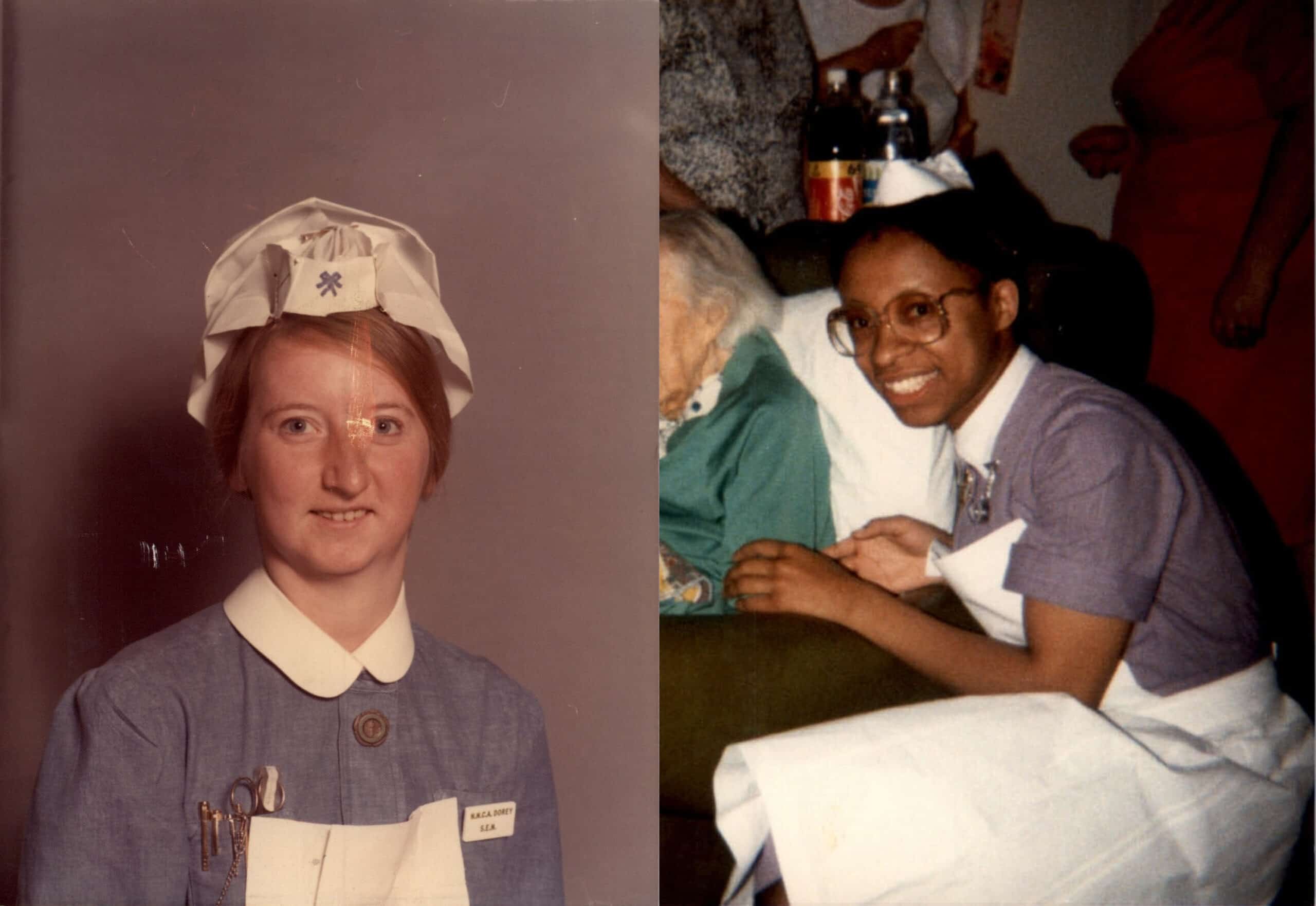 L: Carole in 1975, R: Betty in 1985