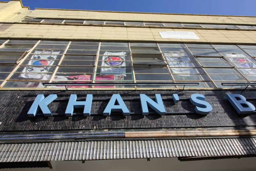 The new signage outside Khan's Bargains. Picture courtesy of Benedict O'Looney.
