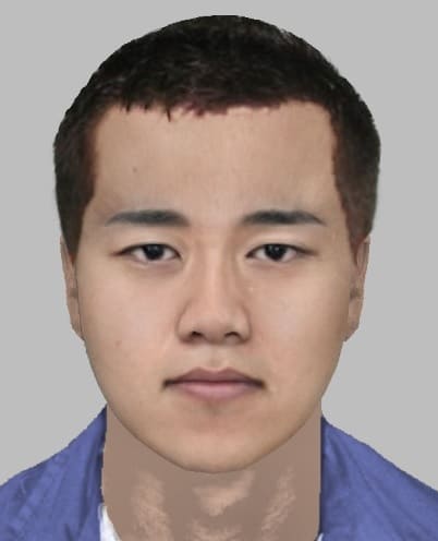 An e-fit of one of the suspects, issued by police