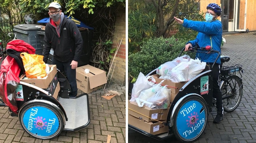 Time and Talents have been using the bikes to deliver food parcels since May