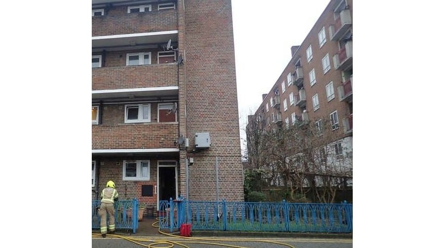 The scene of the fire (Image: LFB / Twitter)