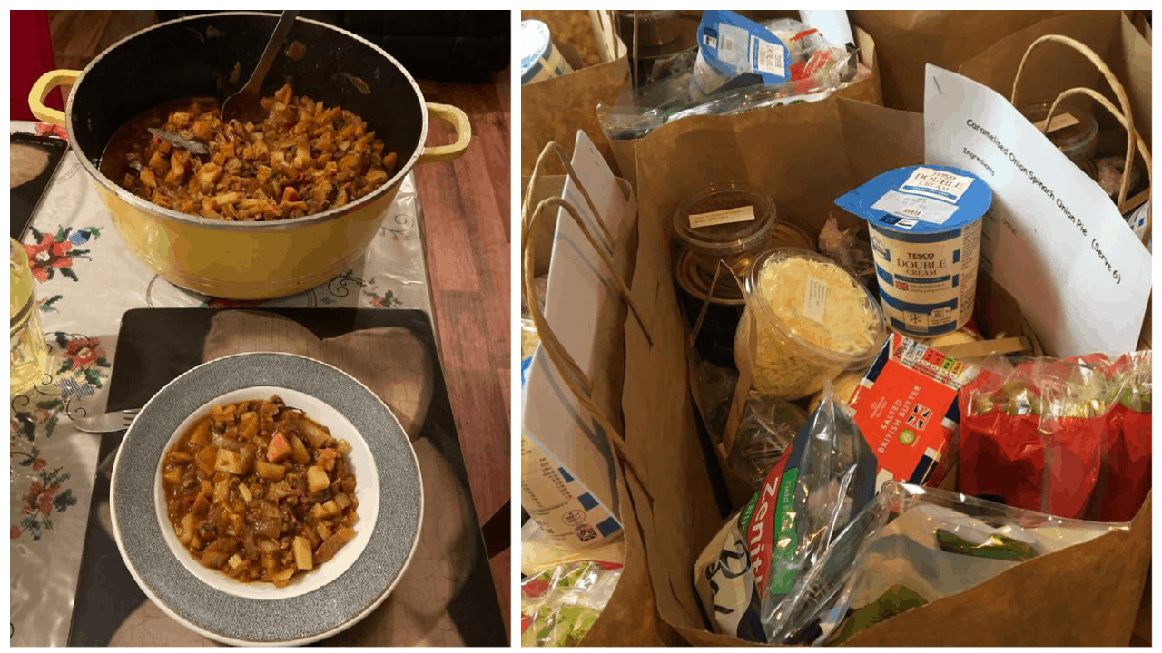 Families get a simple recipe and bag of ingredients