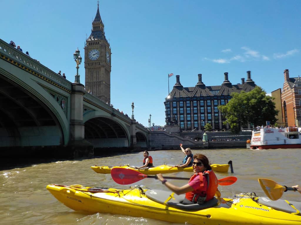 Kayaking on the River Thames (Image: The AHOY Centre)
