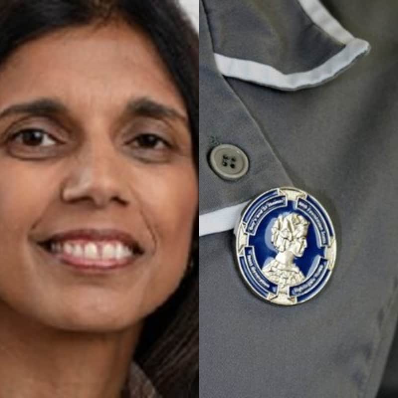 Left: Chief Nurse Avey Bhatia. Right: the Nightingale Award