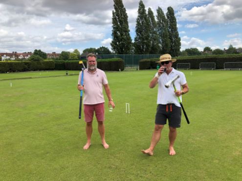 Guy and Peter are playing croquet for 26 hours in a row for Parkinson's UK