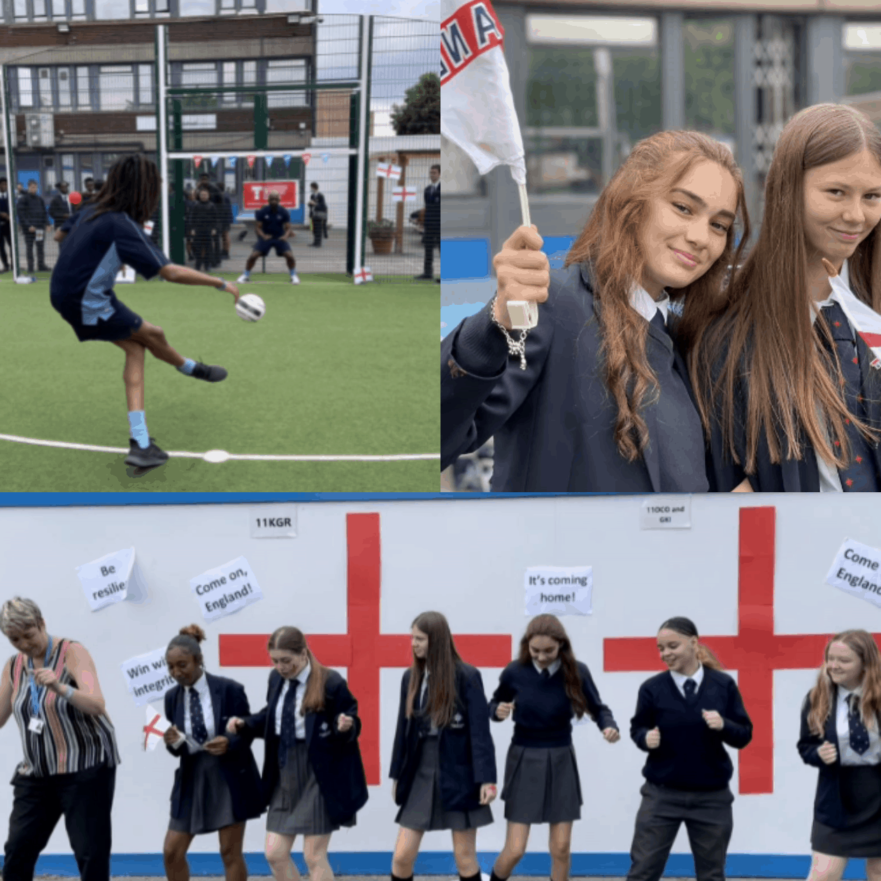 Compass students ahead of the Euro 2020 final