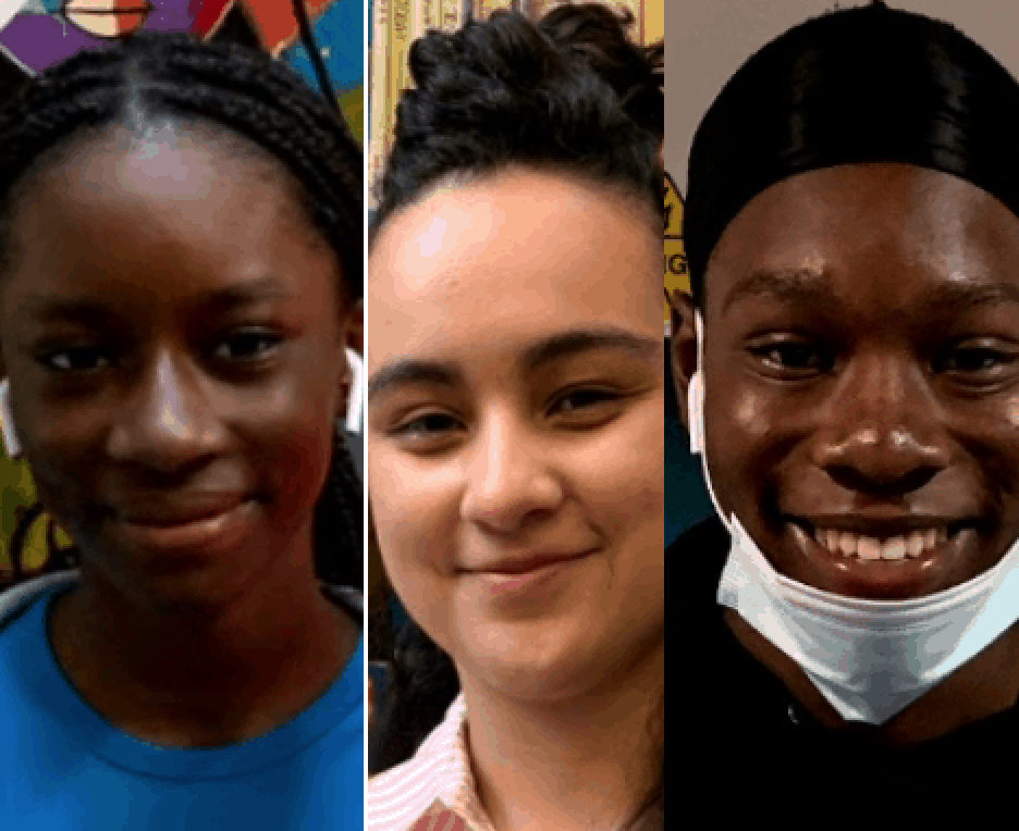 Isabel Biakpara, Juliana Cano and Dylan Agyemang