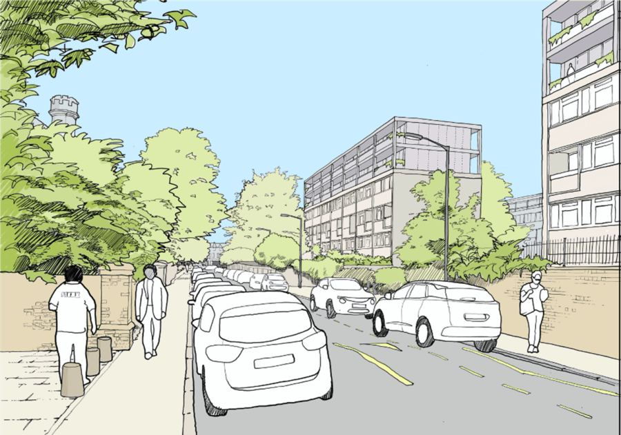 Rooftop Homes - an artist's impression of the estate's development