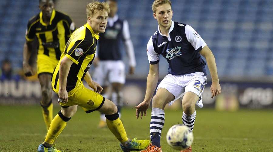 Former Millwall striker Jamie Philpot, right, is now with Glebe. Photo: Millwall FC
