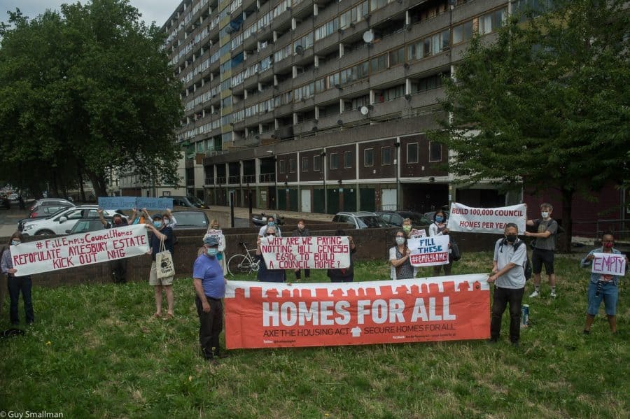 Aylesbury Estate protest on July 18 (credit) Guy Smallman