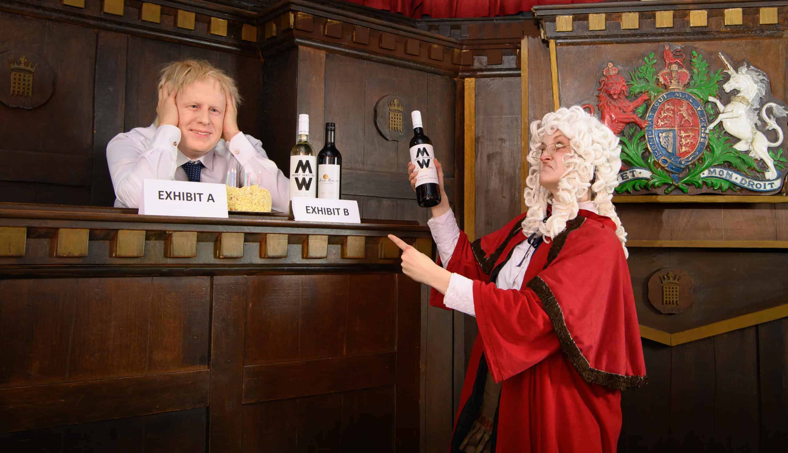 The London Dungeon’s Judge channels her inner Sue Gray and puts the Prime Minister in the dock at the famous South Bank attraction - will Partygate banish him to join the rollcall of the Dungeon’s most famous nefarious characters?  J HORDLE / INhouse images