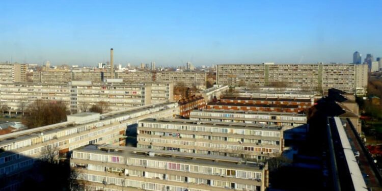 The Aylesbury Estate, pictured in 2015 before the redevelopment began