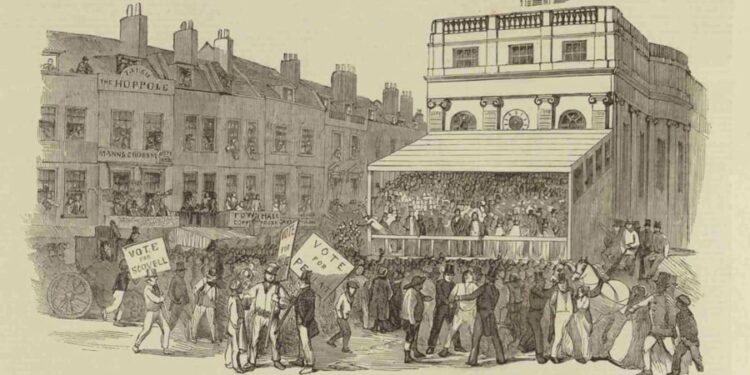 Illustrated London News Hustings Southwark 10 July 1852