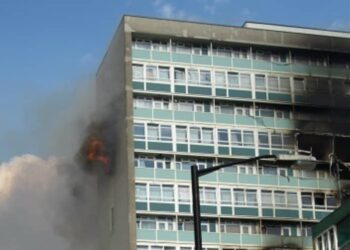 Fire breaks out at Camberwell's Lakanal House in 2009