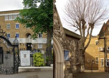St Francesca Cabrini Primary School, Honor Oak (left) and St John's Church of England Primary, Walworth (right)