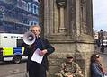 Piers Corbyn delivering a previous speech protesting against lockdown