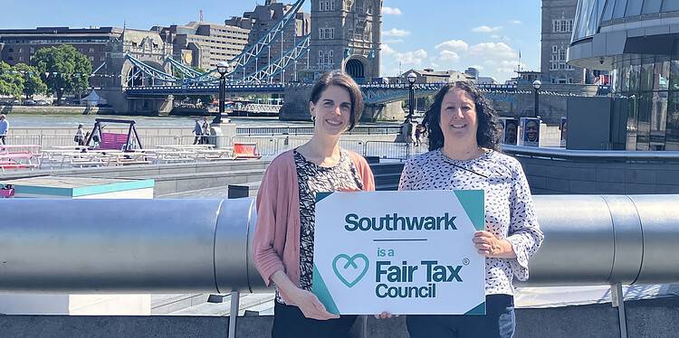 Mary Patel, Networks Manager at the Fair Tax Foundation (left) and Cllr Stephanie Cryan (right)