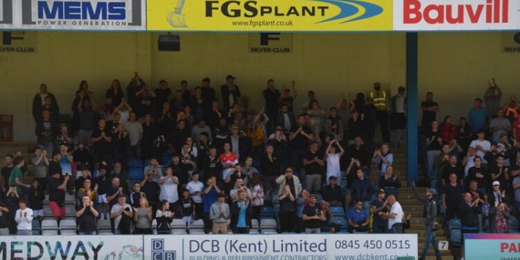 Away supporters travelled in big numbers