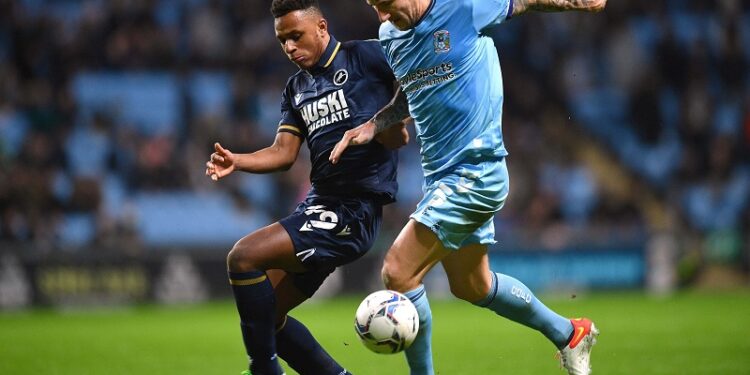 Millwall's Zak Lovelace made his debut at Coventry