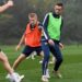 Billy Mitchell, centre, has impressed in first-team training