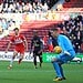 5th November 2017, Riverside Stadium, Middlesbrough, England; EFL Championship football, Middlesbrough versus Sunderland; Marcus Tavernier of Middlesbrough puts Middlesbrough 1-0 up in the 6th minute beating Robbin Ruiter of Sunderland at his near post