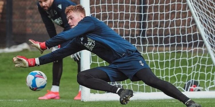 Goalkeeper Joe Wright will be looking to impress at Neil Wood's Salford. Image: Millwall FC