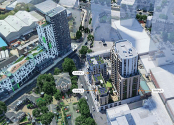 A CGI image of the proposed development