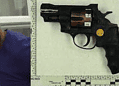 Richard Todd and the modified air pistol he wielded