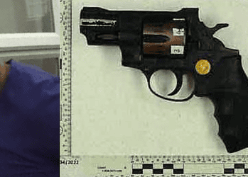 Richard Todd and the modified air pistol he wielded
