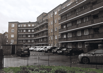 The Tabard Garden Estate where the woman was found