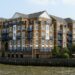 Blenheim Court, Rotherhithe, as seen from the Thames, London. Credit: King of Hearts (Creative Commons)