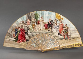 A coronation-themed fan at the Fan Museum