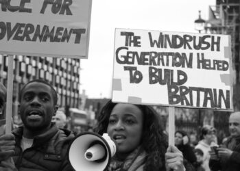 Windrush Scandal protest – from Parliament Square to the Home Office, London. (© Steve Eason)