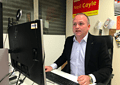 MP Neil Coyle in his constituency office